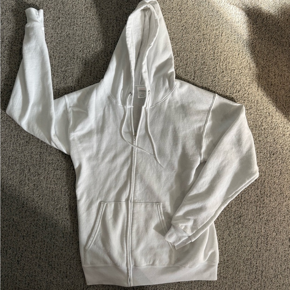 Hanes EcoSmart White Hoodie